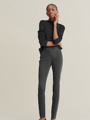 Grey Jersey Denim Leggings - Image 1 of 7