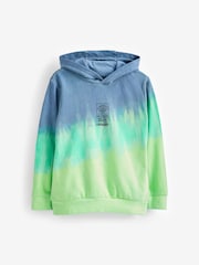 Green/Blue Tie Dye Hoodie (3-16yrs) - Image 1 of 2
