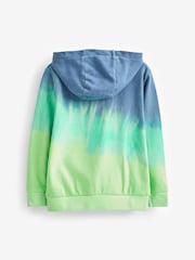 Green/Blue Tie Dye Hoodie (3-16yrs) - Image 2 of 2