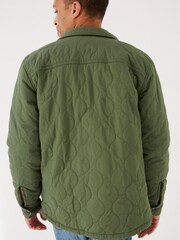 Fat Face Burgh Gesteppte Hemdjacke, Grün - Bild 3 von 5