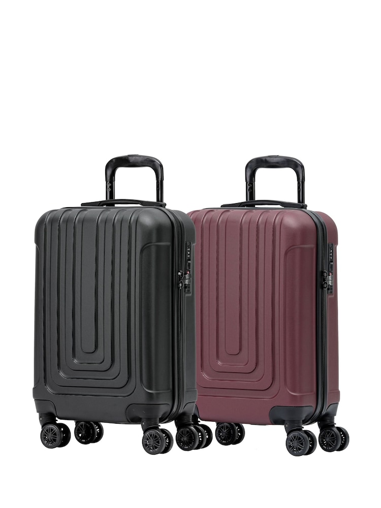 Flight Knight Easy Jet Hard Shell Cabin Carry On Case Suitcase 55x35x20cm Set Of 2 - Image 1 of 7