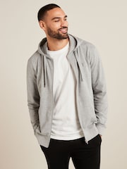 Grey Lightweight Zip Up Hoodie - Image 1 of 5