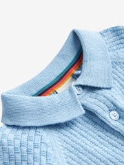 Paul Smith Baby Boys Blue Knitted T-Shirt & Short Set - Image 5 of 5