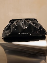 Katie Loxton Black Paloma Studded Clutch Bag - Image 2 of 6