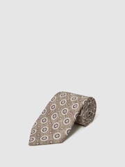 Reiss Grey Pluto Printed Tie - Image 4 of 5