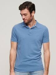 Superdry Blue Superdry Grey Retro Repeat T-Shirt - Image 1 of 7