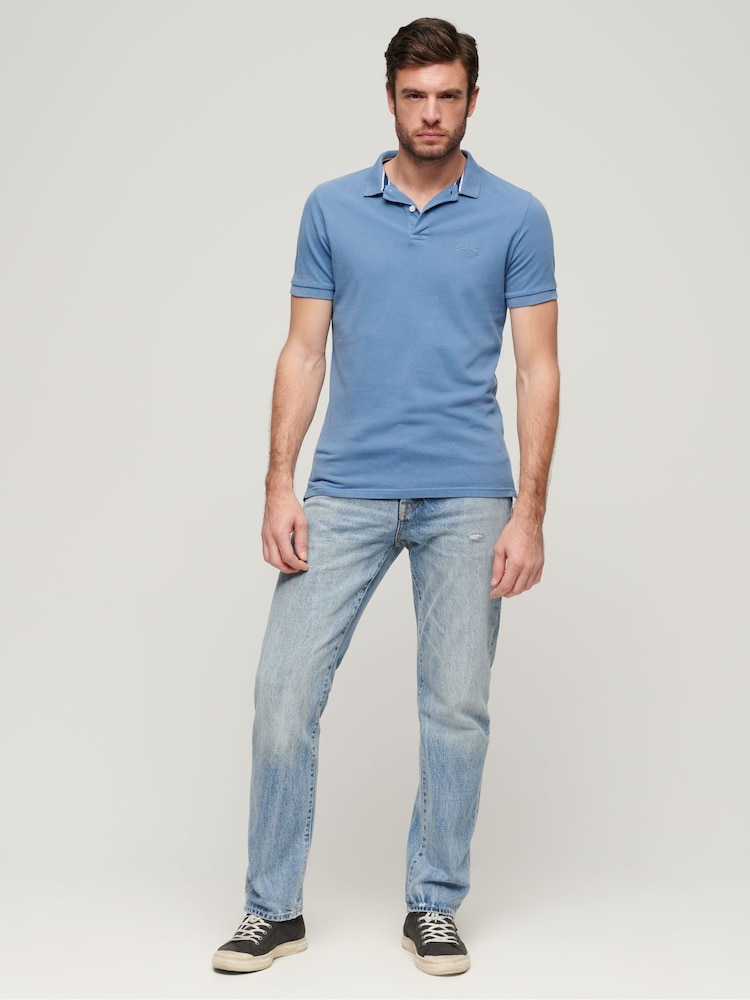 Superdry Blue Superdry Grey Retro Repeat T-Shirt - Image 2 of 7