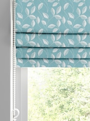 Teal Blue Mallix Made To Measure Roman Blinds - Image 2 of 6