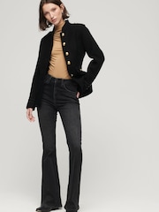 Superdry Black Short Military Coat - Image 3 of 3