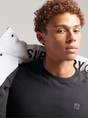 Superdry White Hooded Box Quilt Puffer Coat Water-Repellent Jacket - Image 6 of 7