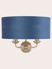 Laura Ashley Navy Sorrento 2 Light Wall Light Lamp Shade - Image 4 of 4