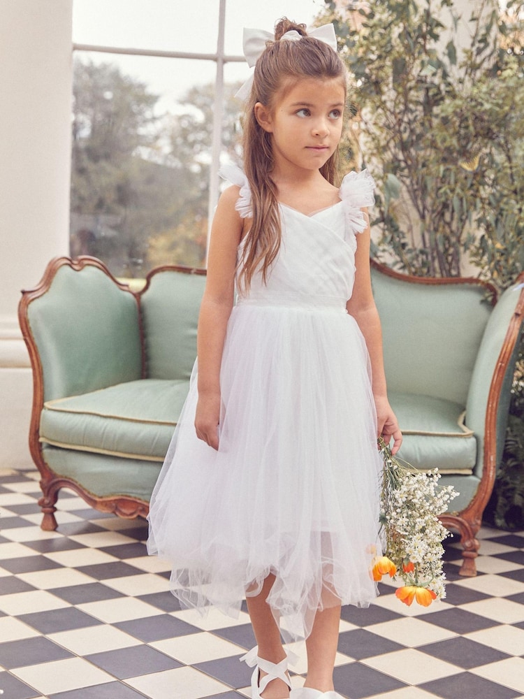 Ivory Tulle Bridesmaid Dress (3-16yrs) - Image 1 of 4
