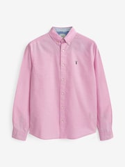Pink Regular Fit Long Sleeve Oxford Shirt - Image 4 of 4
