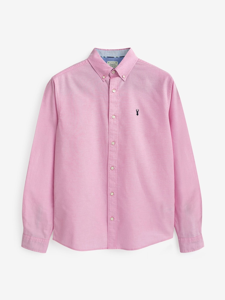 Pink Regular Fit Long Sleeve Oxford Shirt - Image 4 of 4
