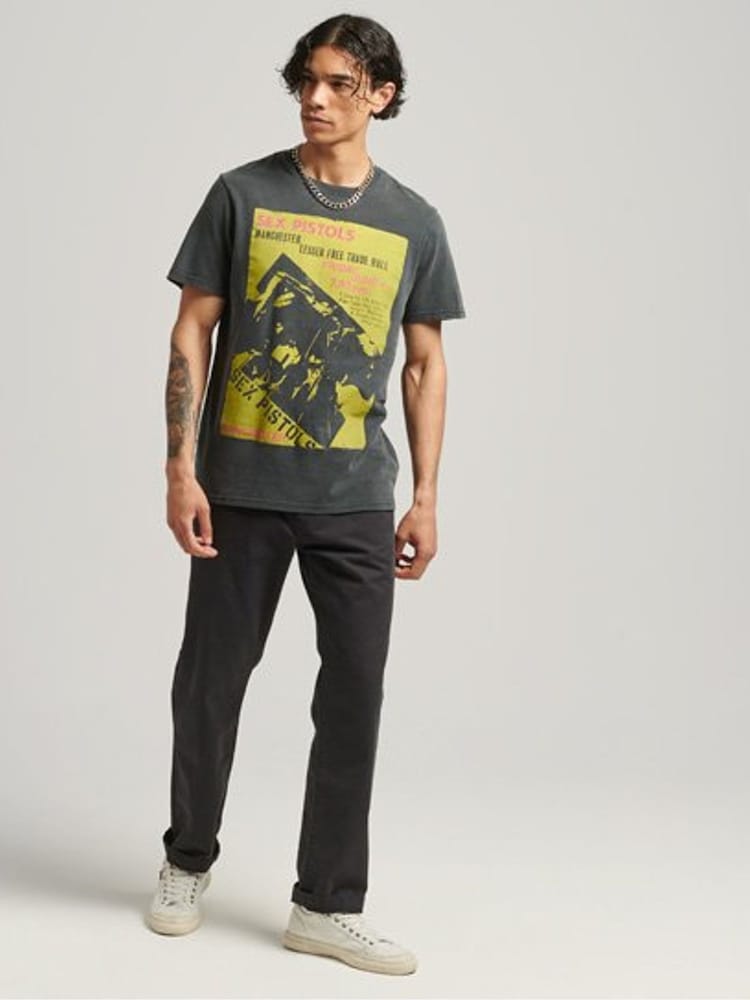 Superdry Charcoal Black Sex Pistols Limited Edition Band T-Shirt - Image 3 of 5