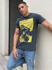 Superdry Charcoal Black Sex Pistols Limited Edition Band T-Shirt - Image 5 of 5