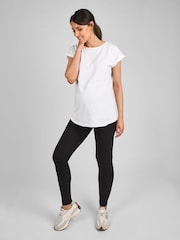 JoJo Maman Bébé Black Cotton Rich Maternity Leggings - Image 3 of 6