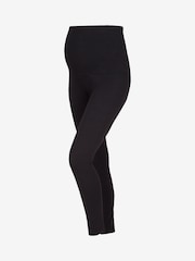 JoJo Maman Bébé Black Cotton Rich Maternity Leggings - Image 5 of 6