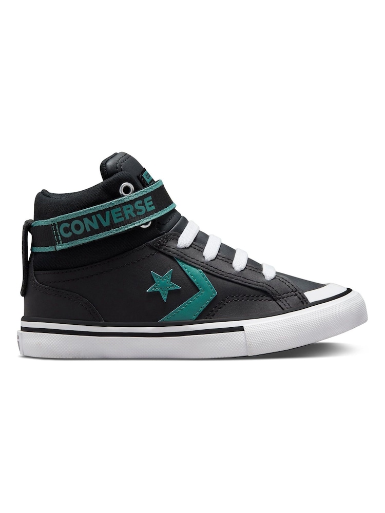 Converse Black/Green Pro Blaze Junior Trainers - Image 1 of 7