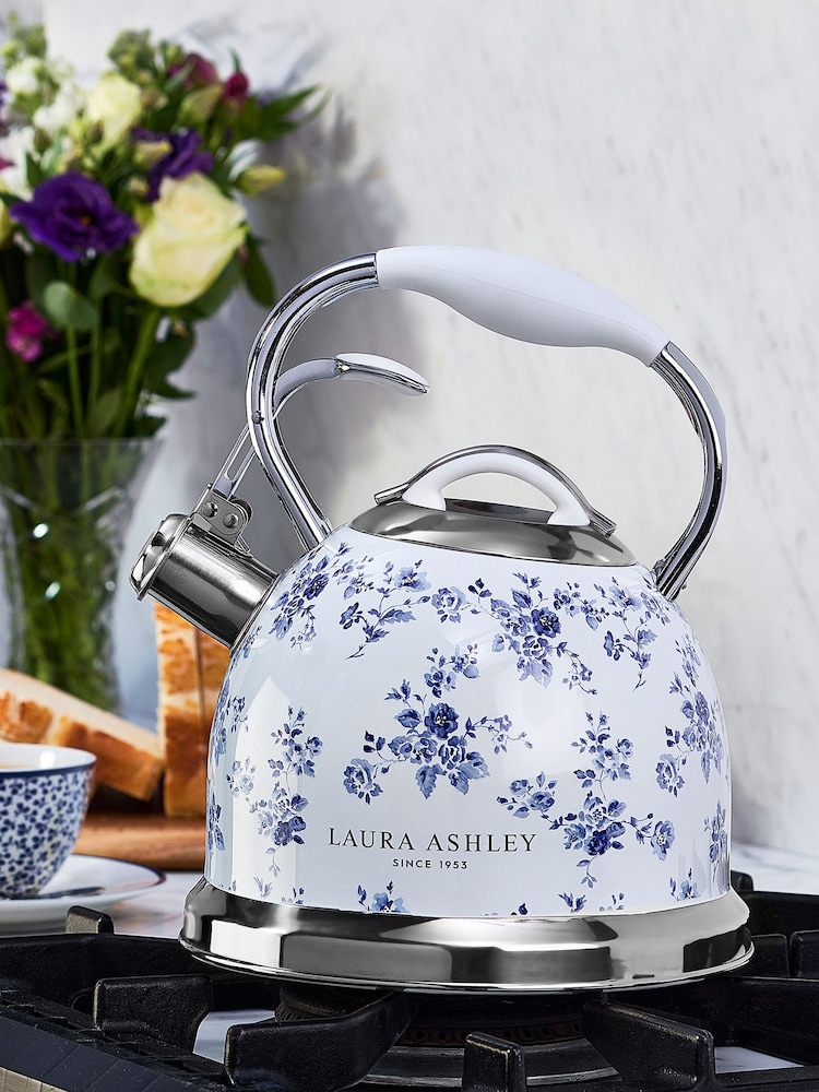 Laura Ashley Blue China Rose Stove Top Kettle - Image 1 of 4