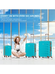 Flight Knight Large Hardcase Lightweight Check In Suitcase With 4 Wheels - Image 2 of 7