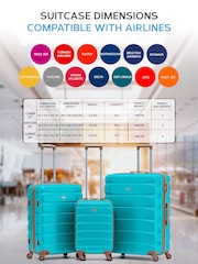 Flight Knight Large Hardcase Lightweight Check In Suitcase With 4 Wheels - Image 3 of 7