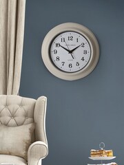 Laura Ashley Grey Newgale Small Kitchen Clock - Image 1 of 5