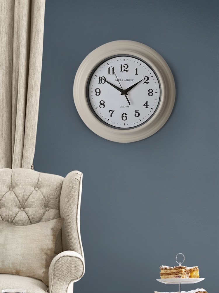 Laura Ashley Grey Newgale Small Kitchen Clock - Image 1 of 5