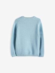 Blue With Stag Textured Crew Jumper (3-16yrs) - Image 2 of 2