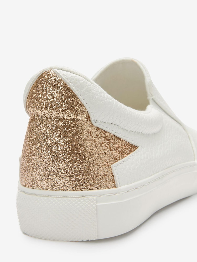 Weiß/Gold - Forever Comfort® Turnschuh-Slipper mit Sterndesign - Bild 6 von 6 Weiß/Gold - Forever Comfort® Turnschuh-Slipper mit Sterndesign - Bild 6 von 6