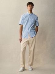 Azul - Fred Perry SS Oxford Shirt - Imagen 2 de 6