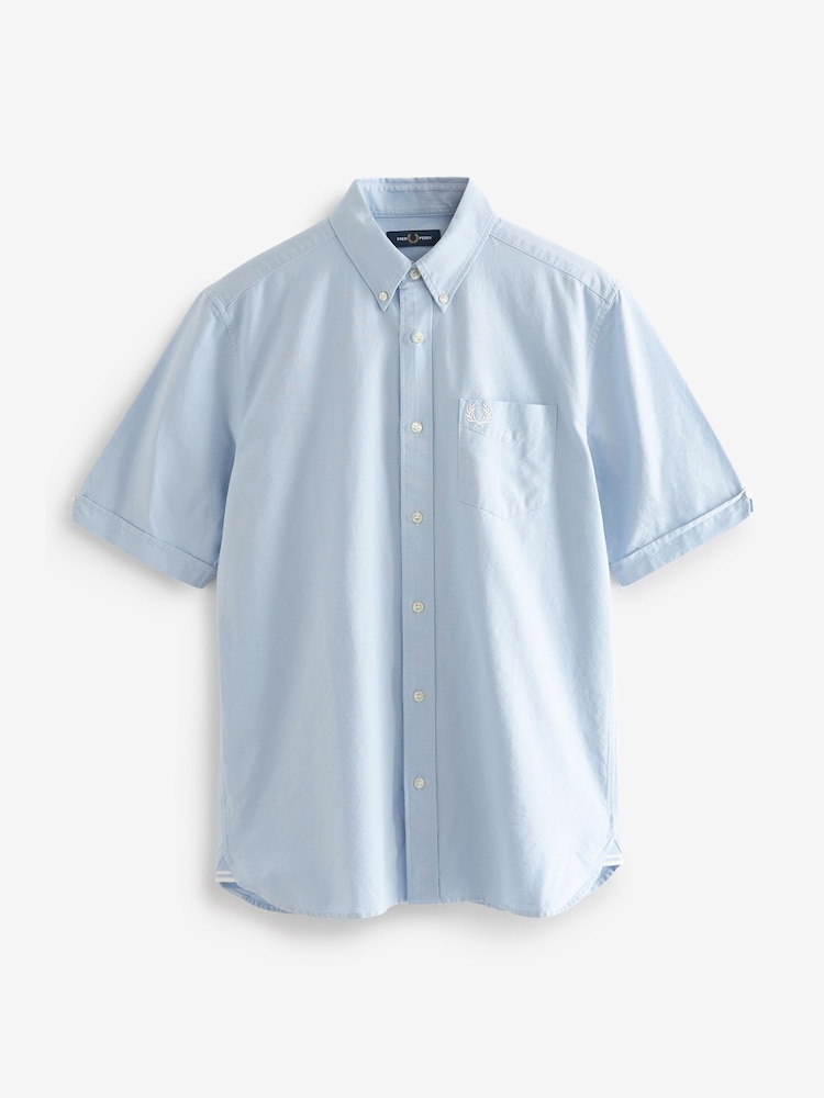 Azul - Fred Perry SS Oxford Shirt - Imagen 6 de 6