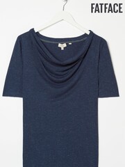 FatFace Blue Mercer Cowl Sparkle Longline Tunic - Image 1 of 4