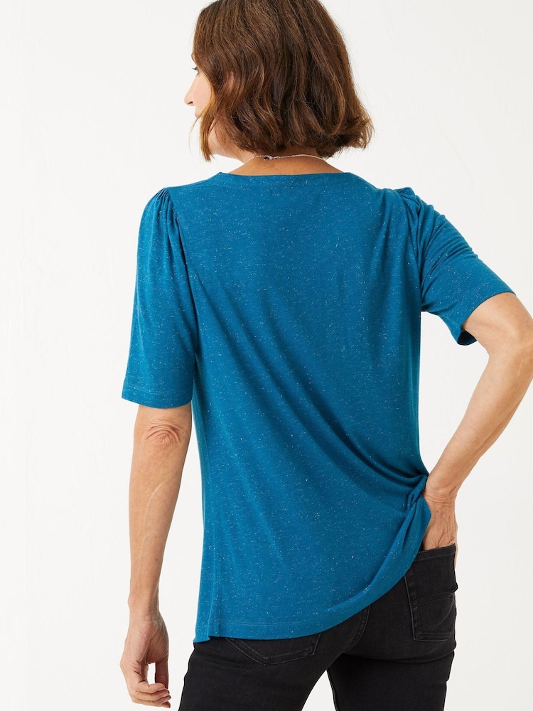 FatFace Blue Mercer Cowl Sparkle Longline Tunic - Image 2 of 4