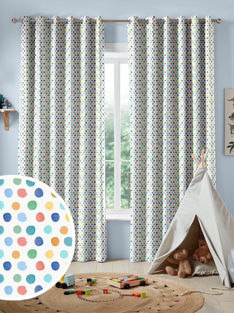 Voyage Primary Dotty Made To Measure Curtains - Image 1 of 9