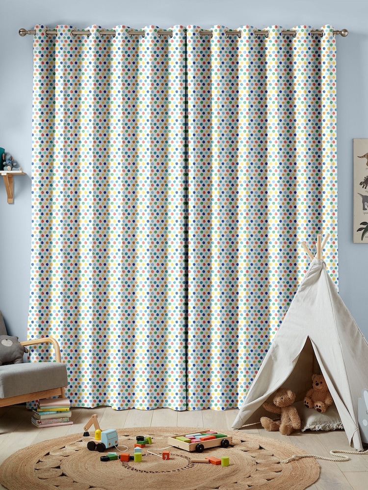 Voyage Primary Dotty Made To Measure Curtains - Image 2 of 9