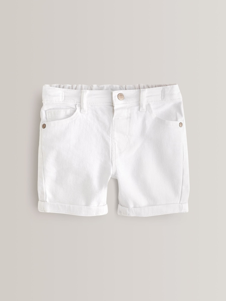 White Regular Fit Denim Shorts (12mths-16yrs) - Image 1 of 9