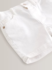 White Regular Fit Denim Shorts (12mths-16yrs) - Image 4 of 9