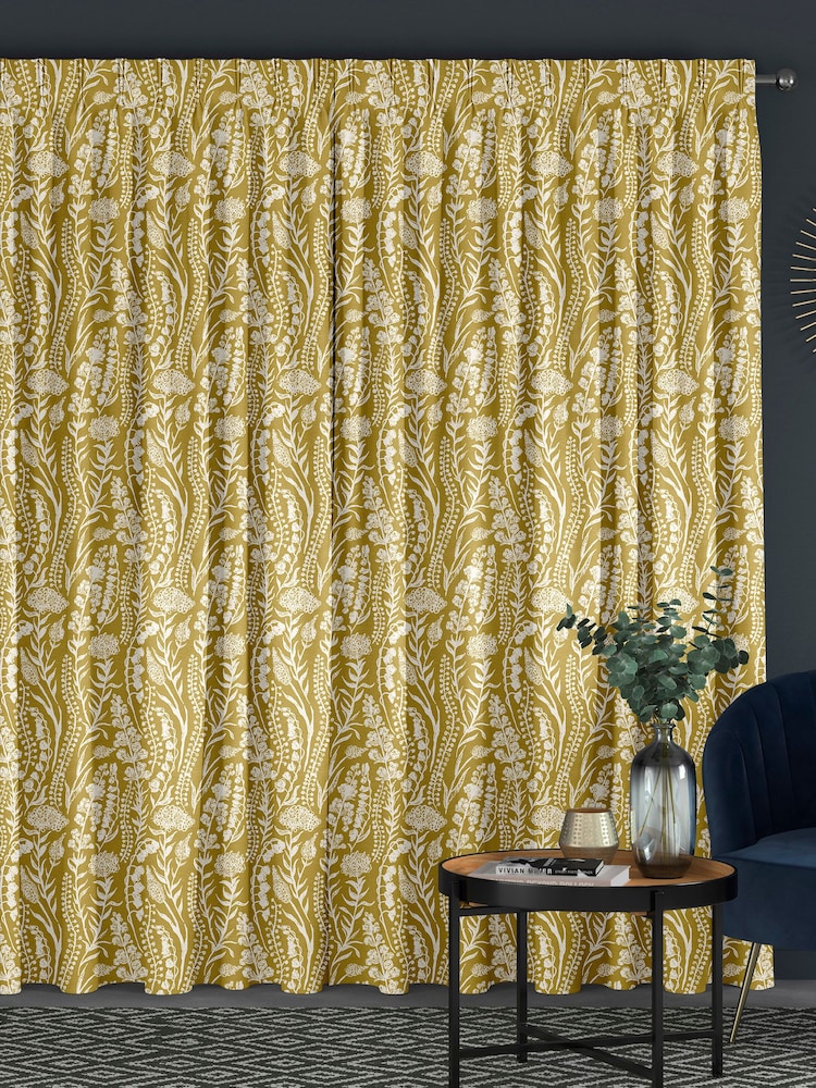 Yellow Jarrod Made To Measure 100% Cotton Curtains - Image 2 of 9