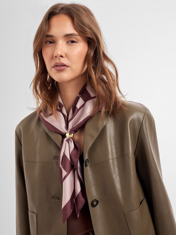 Katie Loxton Red Satin Checkered Multiway Scarf - Image 2 of 5 Katie Loxton Red Satin Checkered Multiway Scarf - Image 2 of 5