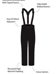 Black Dare 2b x Next Unisex Kids Exhilaration Ski Trousers - Image 6 of 7