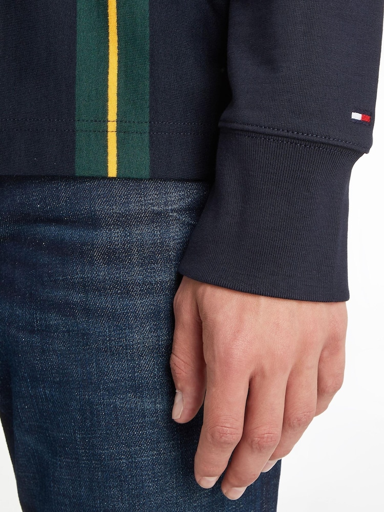Tommy Hilfiger Blue Icon Stripe Rugby Shirt - Image 3 of 5