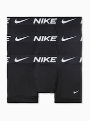 Nike Black Nike Dri-FIT Essential Black Micro Trunks 3 Pack - Image 1 of 5