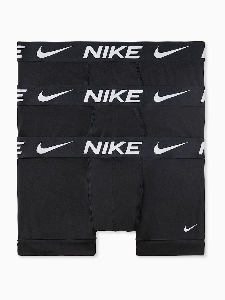 Nike Black Nike Dri-FIT Essential Black Micro Trunks 3 Pack - Image 1 of 5