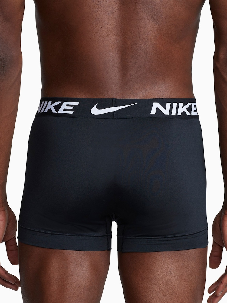 Nike Black Nike Dri-FIT Essential Black Micro Trunks 3 Pack - Image 3 of 5