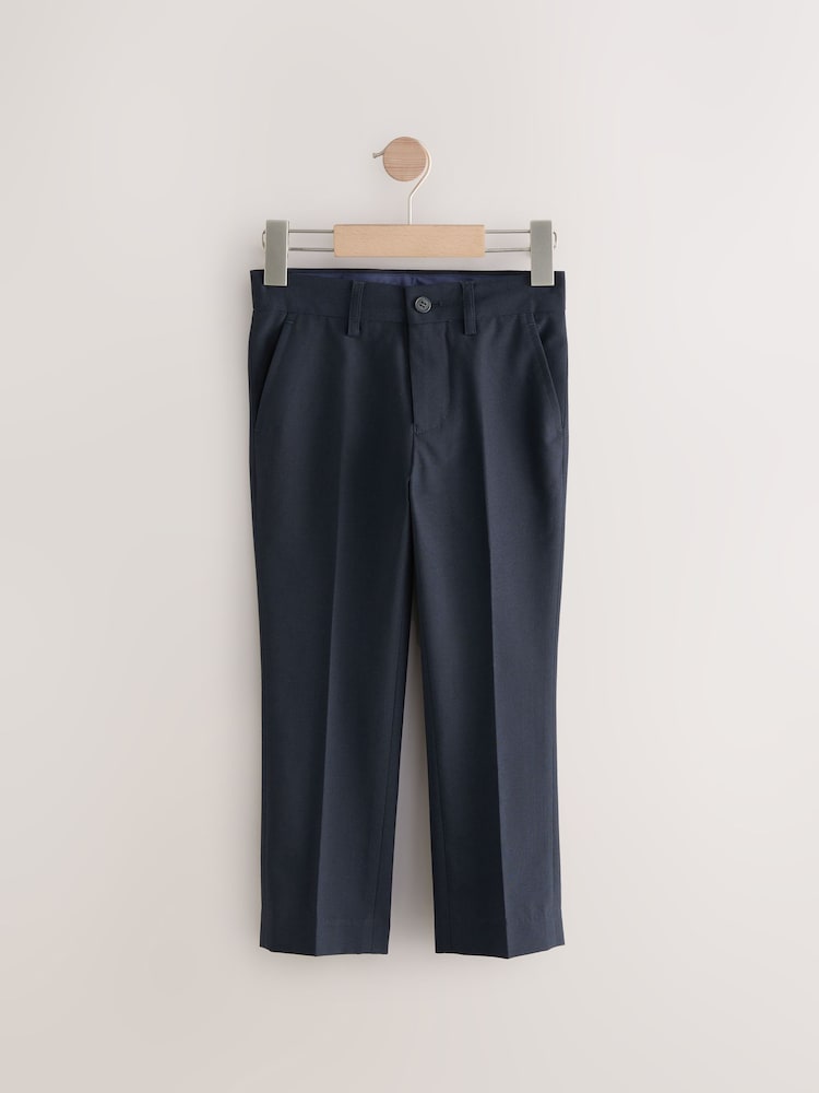 Navy Blue Tailored Fit Suit Trousers (12mths-16yrs) - Image 1 of 4