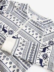 The Little Tailor Baby 100% Cotton Reindeer Christmas Fairisle Pattern All-In-One - Image 6 of 6