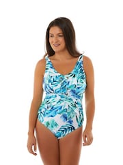 Seaspray Green Emmeline Eyelet Strap Tummy Control Swimsuit - Image 1 of 4