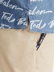 Синий - Рубашка с принтом Baker by Ted Baker - Изображение 4 из 7