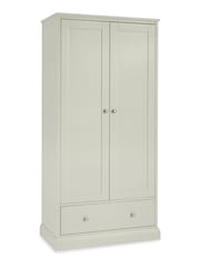 Bentley Designs Cotton Grey Ashby Double, 1 Drawer Wardrobe - Image 1 of 2